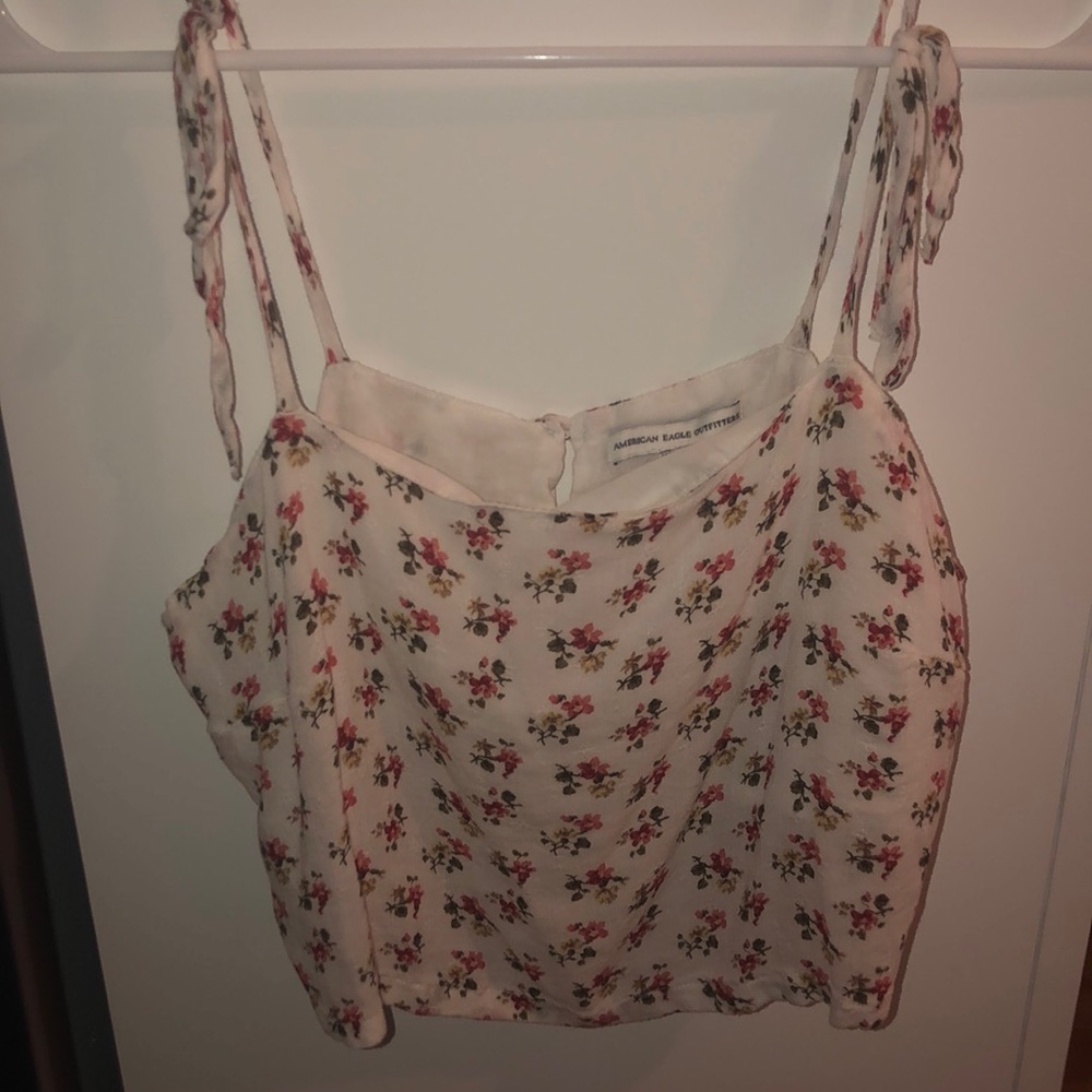 tie strap floral top
